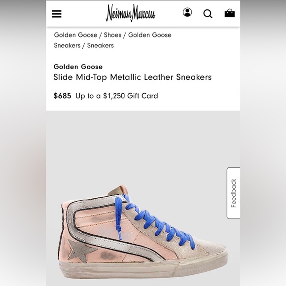 GGDB ★ LIKE NEW ★ Golden Goose Star Slide Sneaker Pink Laminate Metallic Leather - Picture 4 of 16